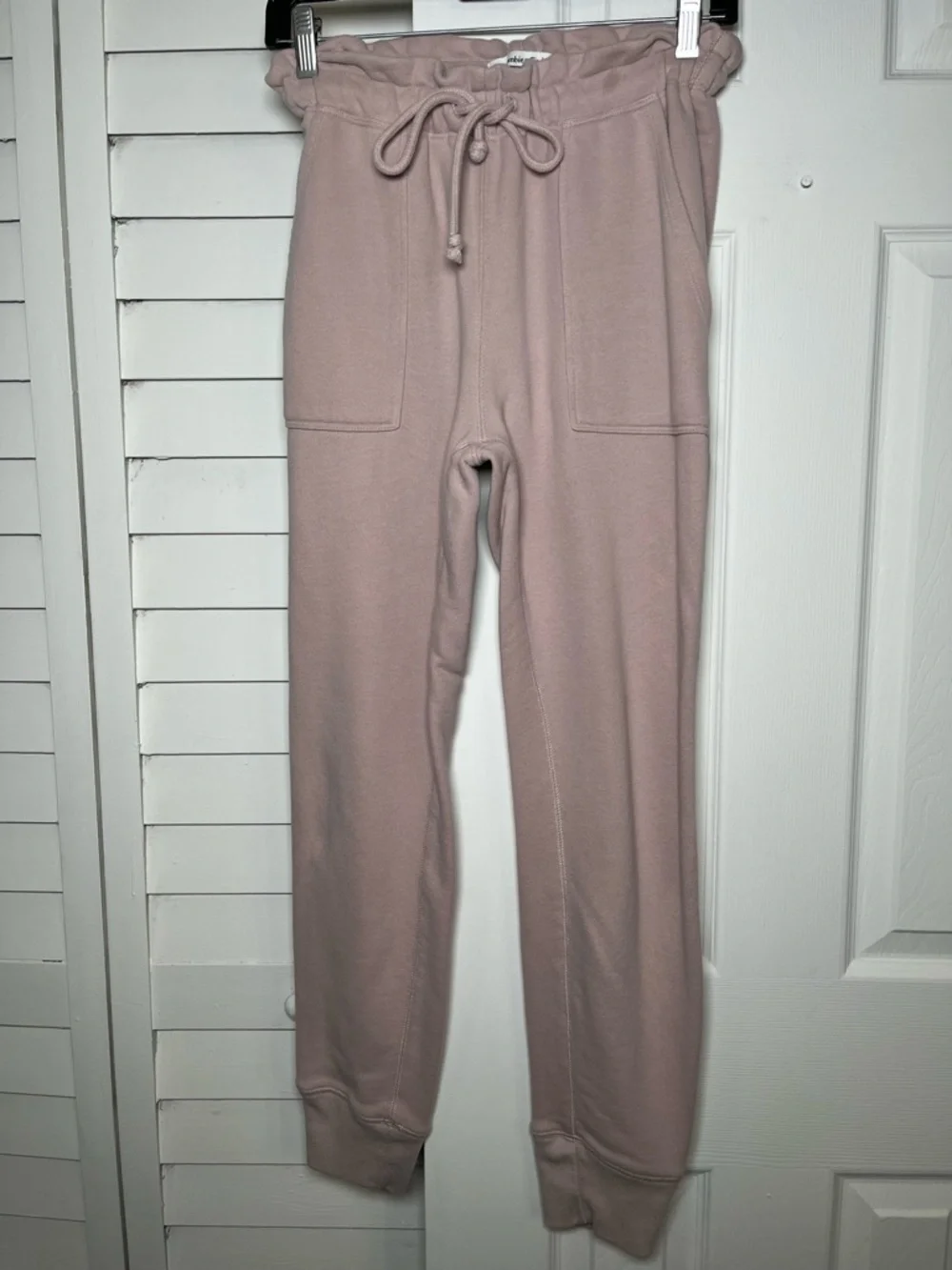 Abercrombie & Fitch Pink Paperbag High Rise Joggers Sweatpants Small - Picture 3 of 13
